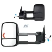 K Source 62075-76G Exterior Towing Mirror; OEM Replacement; 4 Inch Extension; El