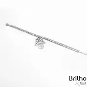 Women Fashion Chain Bracelet Hamsa charm Stainless Steel