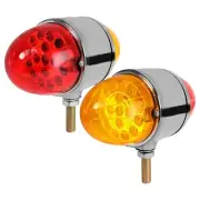 Double Face Pedestal Fender Light, 34 LED Dual Revolution Amber Red Watermelo...