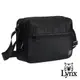【Lynx】美國山貓輕量防潑水斜紋尼龍布包 多隔層機能 橫式側背包 黑色 LY39-6604-99