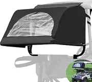Drive-up Golf Cart Rear Bag Rain Cover with Bracket Kit for Most Club Car EZGO Yamaha Models-Black Raincover