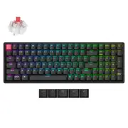 Keychron K4 96% QMK RGB Backlight Aluminum Frame Super Switch Red (Hot-Swappable) Wireless Mechanical Keyboard [K4X-J1]