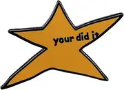[kokiya] Children Reward Brooches Recognition Pins Mini Buttons Star Pins ''you DID It'' for Activity