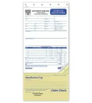 Technical Service Order, Carbonless - 5.6 x 11.75 / Nebs/Deluxe No. RHS0313