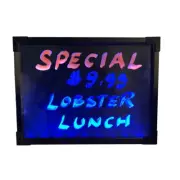 Flashing Illuminated Erasable Neon LED Message Menu Sign Writing Board