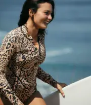 BNWT BILLABONG SALTY DAZE L/S SPRINGSUIT ANIMAL PRINT 6AUS/2US LAST ONE