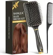 SHINLEA Paddle Brush for Blow Drying, Detangling Brush for Curling Straight Thick Thin Wet and Dry Hair, Large Paddle Hair Brush with Soft Nylon Bristle, Hair Brushes for Women Men Kids