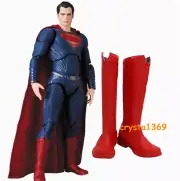 Customize Superman Shoes Cosplay Clark Kent Justice League Men Red Boots Shoes