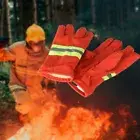 Thicken Fire Proof Gloves Orange Fire Resistant Gloves Universal