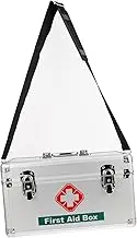 SEWOART Large Capacity Medicine Organizer Secure Lock Box Stainless Steel Aluminum for First Aid Home Use