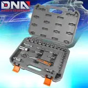 26Pcs 3/8" Socket Tool Kit w/ DR. Universal Joint Extension Bar Ratchet Handle