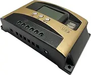 Charge Controllers for Solar Panels, Solar Charge Controller, 12V/24V Inverter Waterproof DC Energy Sense Regulator with LCD Display for Outdoor Systems