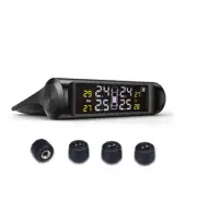 Car Tire Pressure Monitoring System Solar Device Temp Warning TPMS w/4 Sensors (for: Fiat)