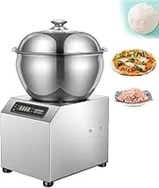 2200W Commercial Dough Maker, 8KG Stainless Steel Dough Kneading Machine with Bowl Lid and Timer, Dual Rotation, Multifunctional Electric Dough Mixer for Restaurant, Bakery