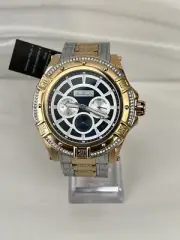 New Elgin Mens Two-tone Multi Function Dial Bigger Face Heavy Watch