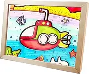 Children's Art Frame Made of Changeable Wood, Children's Artwork Frame Made of Changeable Wood, Artwork Frame Display for Children, Picture Frame for Children's Drawings, Artwork, Display Frame for Ki