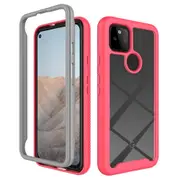 For Google Pixel 5a 5G Case, Solid Colour Slim Cover, Rose Red