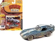 [Johnny Lightning] 1964 Shelby Cobra Daytona Coupe Viking Blue Met w/White Stripes Weathered Ltd Ed to 12834 pcs 1/64 Diecast Model JLSF023-JLSP231 A