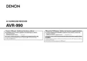 Denon AVR-990 Receiver Amplifier Owners Manual
