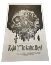 NIGHT OF THE LIVING DEAD SILVER VARIANT GID POSTER~DOMARADZKI (GABZ)~2011~ED/100