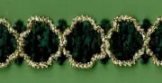 5 Yards 7/8" Green, Gold, White Octagon Shaped Gimp Trim 6732