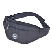 2 Pcs New Fashion Men Women Waist Bum Bag Belt Money Pouch Wallet Zip Travel Hiking Bag Gray