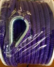 Seachoice Double Braided Nylon Anchor Line Boat 3/8" x 100 FT Purple 42231