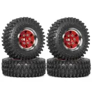 4pcs 55mm 1.0inch Metal Beadlock Wheel Tire for 1/18 1/24 RC Crawler Car1979