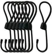 8 pcs 6" Elastic Hook Bungee Loop Cord Tie Down Strap Wire Fix Canopy Tarp Tent