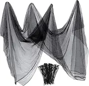 Insect Netting Garden Mesh Netting Fly Bird Net Barrier Hunting Blind Plant Protecting(Black, 9.84 x 32.81 ft)