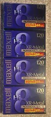 4 Pack Maxell XR-METAL 120 Digital Hi 8 Camcorder Videotape SEALED cassettes