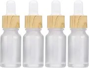 4Pcs Refillable Essential Oil Bottles with Dropper Portable Glass Travel Bottles for Design Leak for Aromatherapy and Travel