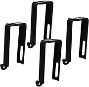 SOESFOUFU 4pcs Metal Door Cabinet Hooks Removable Over Door Hanger Rack Adjustable Partition Hangers for Kitchen Closet Whiteboard