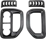 SHSMDM ABS Carbon Fiber Color Dashboard Vent Outlet Trim for LHD Chevrolet Silverado (2019-2022)