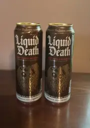 2x Cans LIMITED Liquid Death Van Leeuwen Hot Fudge Sundae Sparkling Water