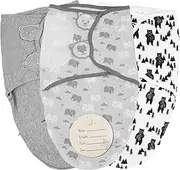 TANOFAR Baby Swaddle Sleep Sacks 3 Pack, Cotton Newborn Swaddle Sack for 0-3 Months, Easy Change Wearable Swaddle Blankets for Baby, Small Size, Baby Essentials