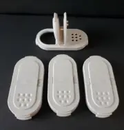 Tupperware Modular Mates Spice Shaker Replacement Set of 4 White Seals Lids NEW