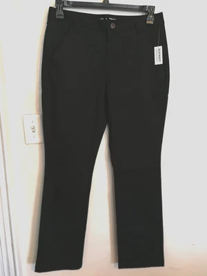 Old Navy Womens Pants 8 Black Boot-Cut Stretch Chino Pockets Casual Work Office