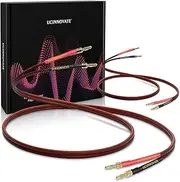 UCINNOVATE HiFi OFC Speaker Wire Cable with Banana Plug, 2 Pack High-end Pure Copper 1.5m Gold-Plated Banana Tip Plugs Male to Male 600 Strand Speaker Cable Audio HiFi System Home Theater 4.9FT