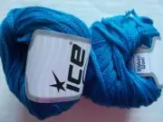 Ice Yarns Ribbon Wool wool blend yarn, blue, lot of 2, (71 yds ea)
