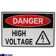 Warning Danger High Voltage Sign 200x300mm Metal Safety Notice Build Workshop