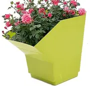 Furtryvl Wall Mounted Planter,Vertical Pot for Flower - Hangable Vertical Wall Flower Planter with The Drainage Hole for Railing, Balcony, Fence