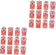 TEHAUX 2sets Lion Head Red Envelope New Year Supplies New Year Red Packets New Year Red Envelopes Year Spring Festival Red Packet Plush Ceremony Packet Paper Colorful 12pcs*2