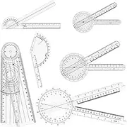 6 Pcs Finger Goniometer, 6/8/12 Inch Angle Finger Goniometer,360°Goniometer Set, Occupational Therapy Protractor Tool Measuring Angle Ruler 360 Degree Universal