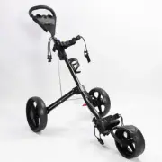 Golf Bag Trolley Push Cart Folding Scorecard Foot Break with Cup Holder