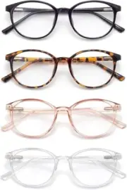 Reading glasses 4-Pack Multicolor Blue Light for Women +3.00 NIB