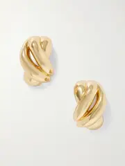 [Roxanne Assoulin] Roxanne Assoulin - The Knot Gold-tone Earrings - One size One size Gold