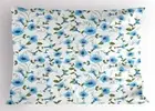 Aqua Pillow Sham Decorative Pillowcase 3 Sizes for Bedroom Decor