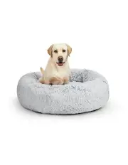 [PaWz] Soft Plush Kennel Pet Calming Bed Replaceable Cover M in Charcoal