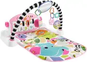 Fisher-Price Baby Activity Mat Glow and Grow Kick Play Piano Gym, Portable Mus